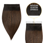 40*0.8cm long invisible tape in hair extensions 2Pcs virgin human hair  (#P1B/6/T1B)