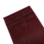 (#99J) Burgundy Tape Weft Hair Extensions 4Pcs