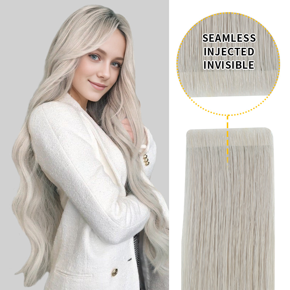 YiliteVip Silver Invisible Tape In Extensions 20Pcs