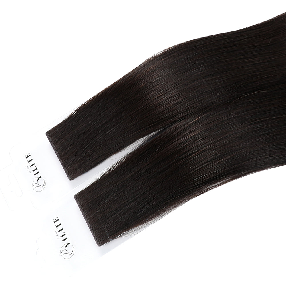 YiliteVip (#1B) Natural Black Invisible Tape In Extensions 20Pcs