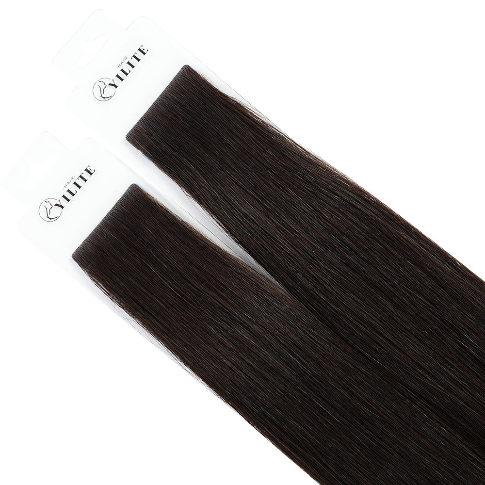 YiliteVip (#1B) Natural Black Invisible Tape In Extensions 20Pcs