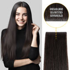 YiliteVip (#1B) Natural Black Invisible Tape In Extensions 20Pcs