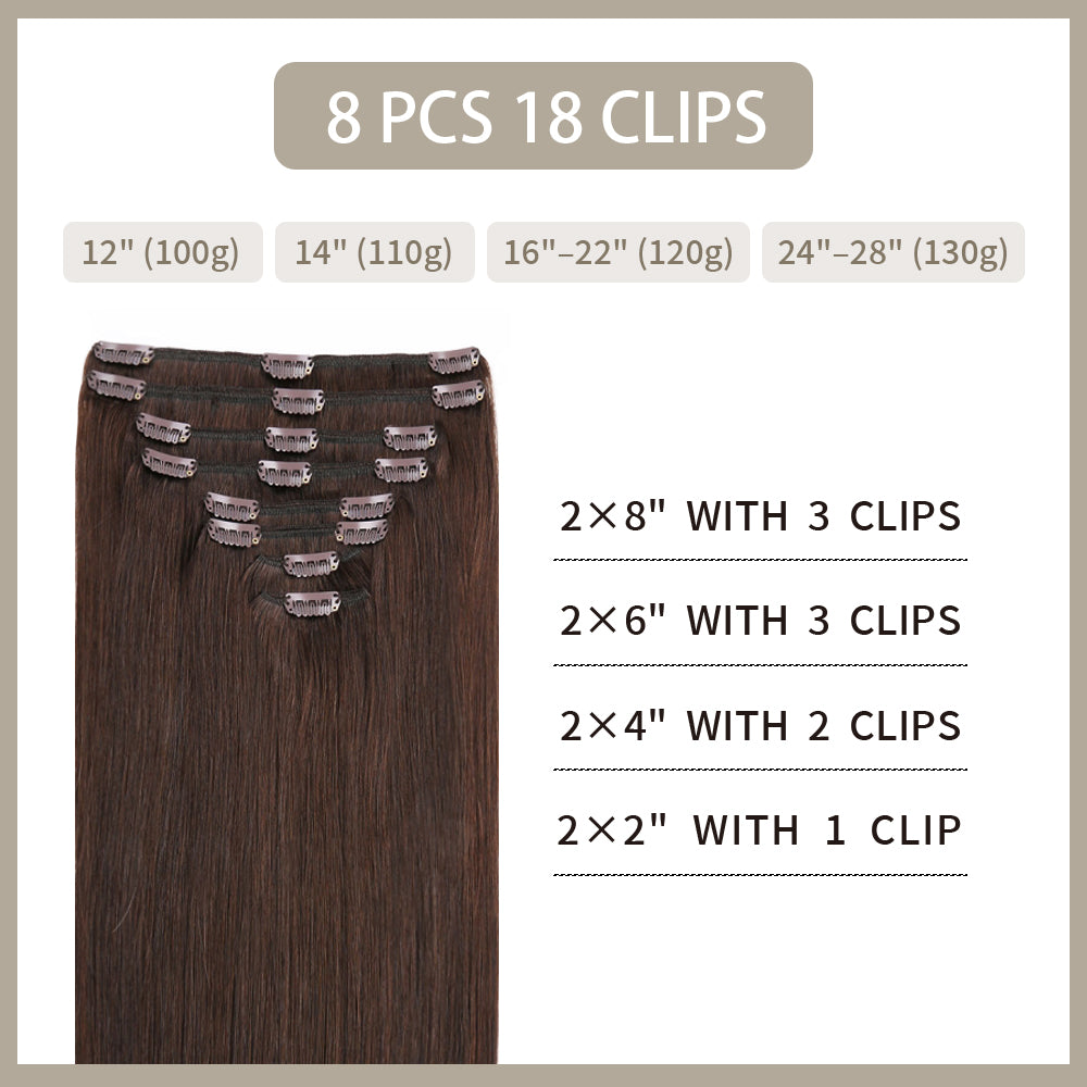 YiliteVip (#T8/60) Light Brown to Platinum Blonde Classic Clip Ins