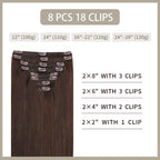 YiliteVip (#2) Darkest Brown Classic Clip Ins