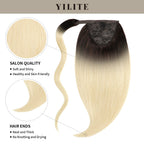 (#T2/60) Wrap Around Ponytail Extension with Salon Quality and Thick Ends