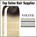 (#T2/60) Ponytail Extension with Handmade Weft, Breathable Inner Net, and Quick-Wear Design