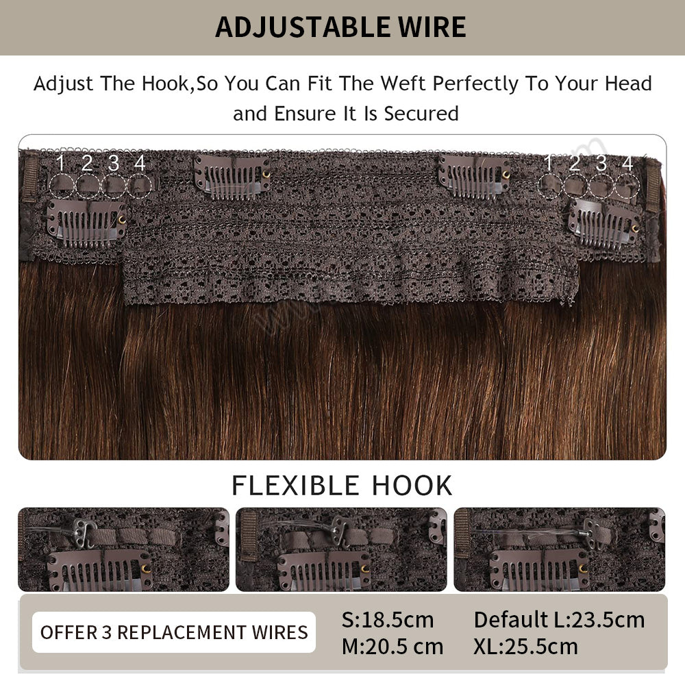 Details About the Flexible Hook Design in (#4) and Replacement Wires in Various Sizes (S, M, L, XL)