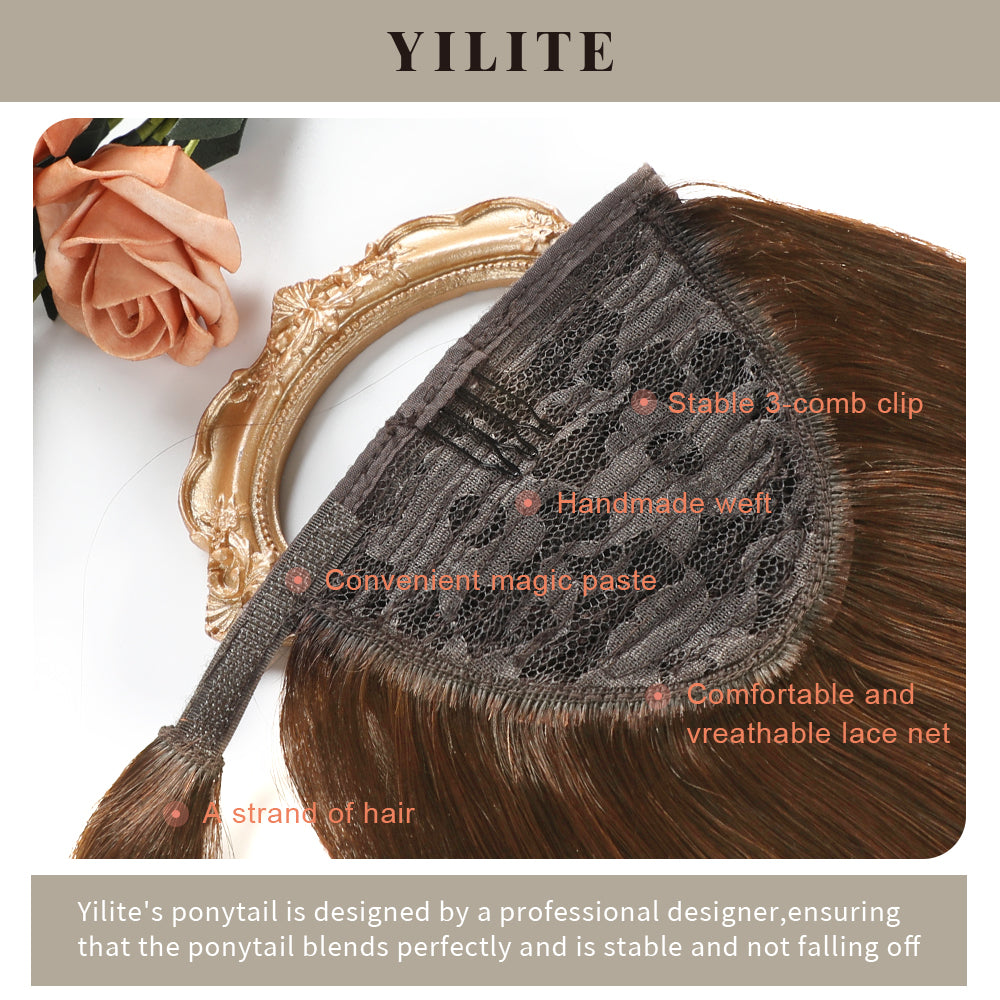 YiliteVip (#4) Chocolate Brown Wrap Around Ponytail Extensions