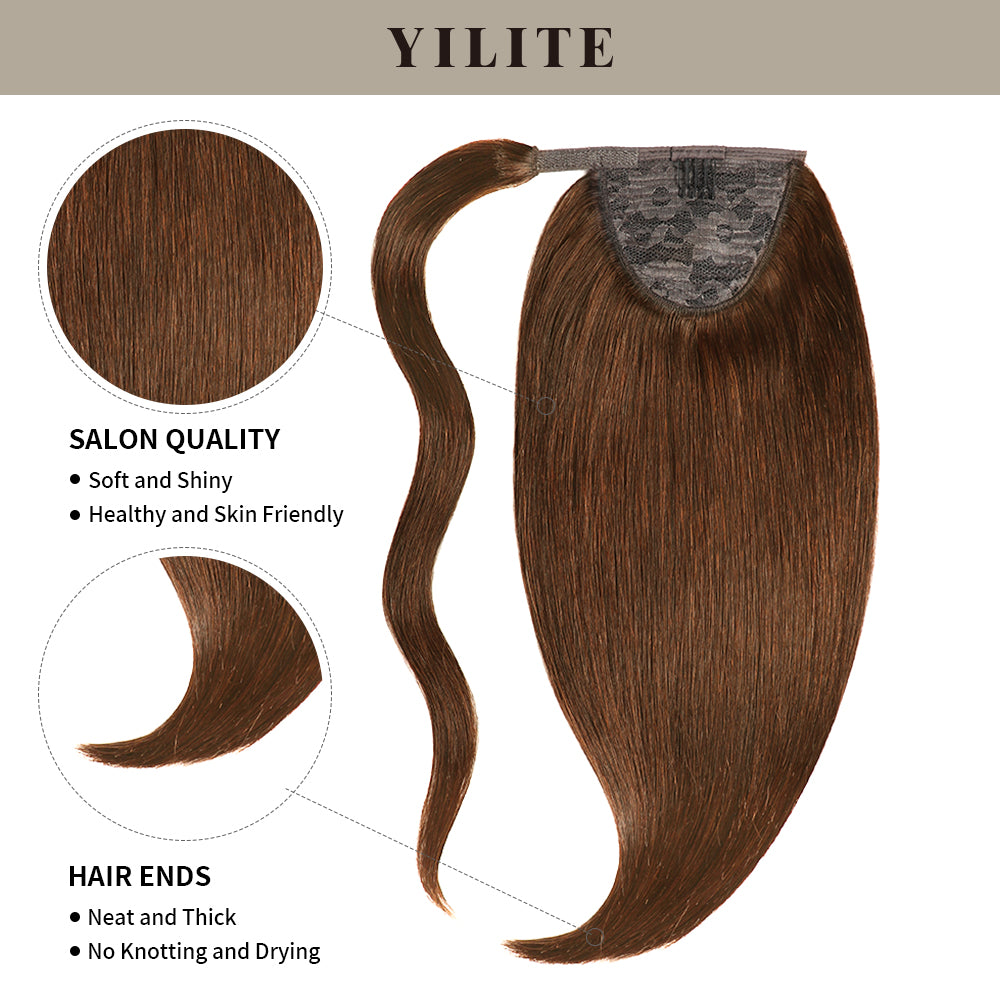 YiliteVip (#4) Chocolate Brown Wrap Around Ponytail Extensions