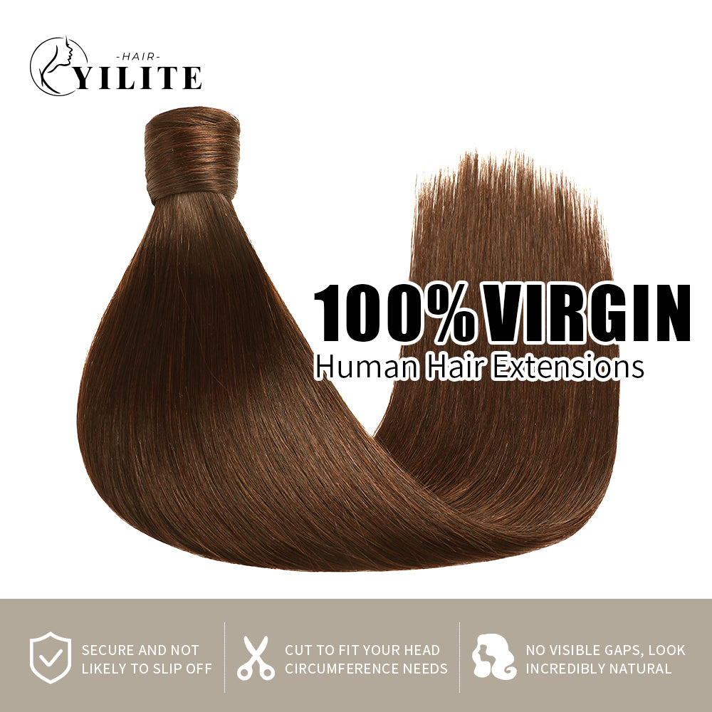 YiliteVip (#4) Chocolate Brown Wrap Around Ponytail Extensions