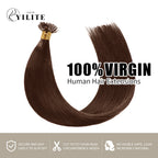 (#4) Chocolate Brown U Tip Hair Extensions 100% Virgin Human Hair 