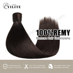 (#2) Darkest Brown Wrap Around Ponytail Extension Virgin Human Hair