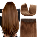 Back View of The Model Showing (#6) Chestnut Brown Wire Extensions  