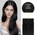 Model Wearing Seamless Clip Ins 7Pcs 16 Clips (#1) Jet Black