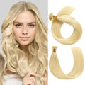 Model Wearing (#613) Bleach Blonde U Tip Hair Extensions