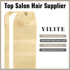 (#613) Ponytail Extension with Handmade Weft, Breathable Inner Net, and Quick-Wear Design