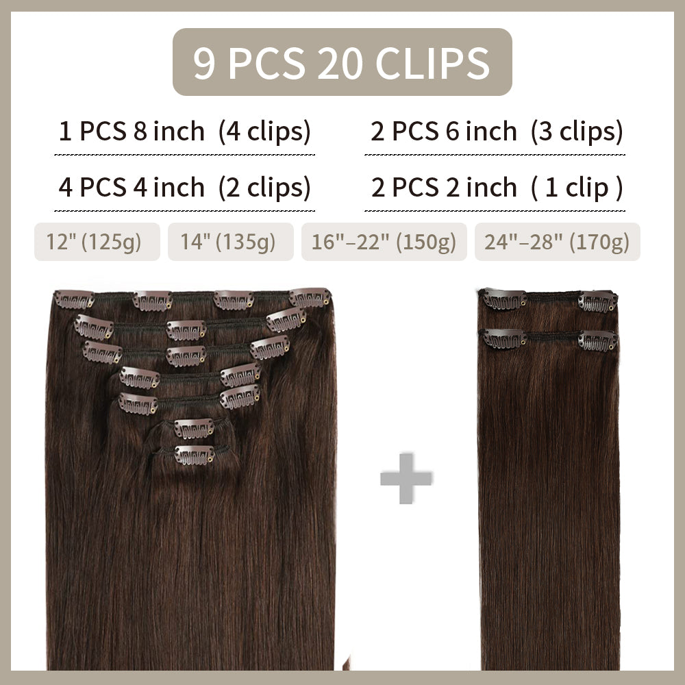 (#60) Platinum Blonde Classic Clip Ins 9Pcs 20 Clips Set