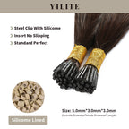 #T2/60) I Tip Extensions Shown with Silicone-Lined Beads for Illustration (5.0×3.0×3.0mm)