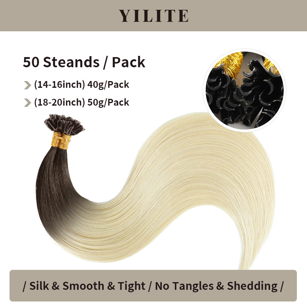 (#T2/60) U Tip Hair Extensions 50 Strands Per Pack