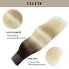 (#T2/60) Invisible Wire Hair Extensions with Salon Quality and Thick Hair Ends 